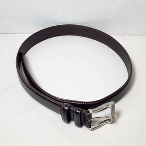 Florsheim 5-1136 Genuine Leather Brown Belt Men's‎ 36 Silver Buckle